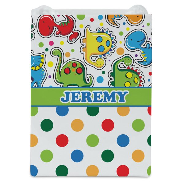 Dinosaur Print & Dots Jewelry Gift Bag - Gloss - Front