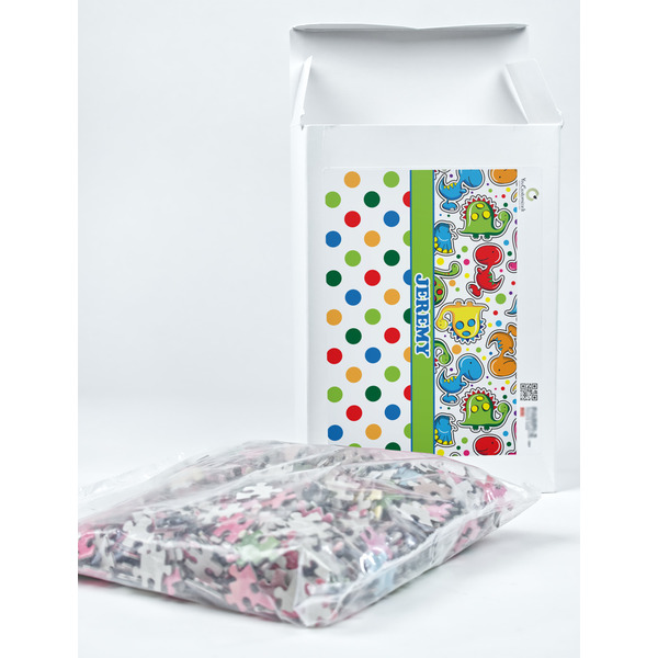 Dinosaur Print & Dots Jigsaw Puzzle 1014 Piece - Box