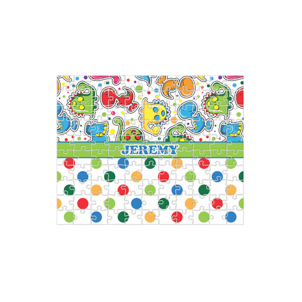Custom Dinosaur Print & Dots 110 pc Jigsaw Puzzle (Personalized)