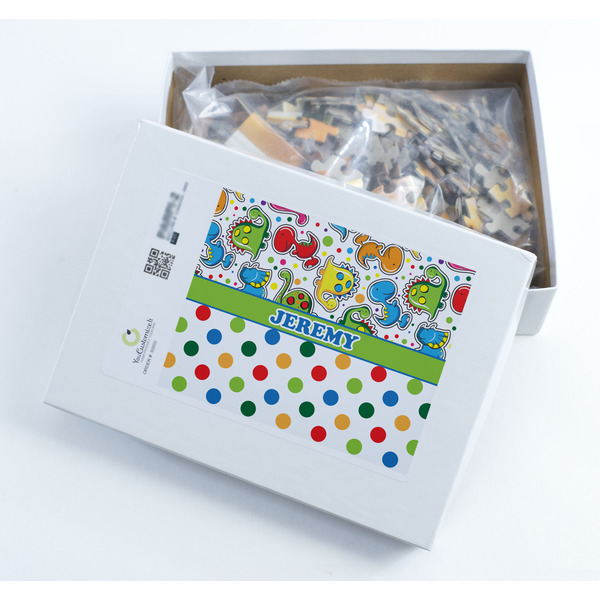 Dinosaur Print & Dots Jigsaw Puzzle 252 Piece - Box