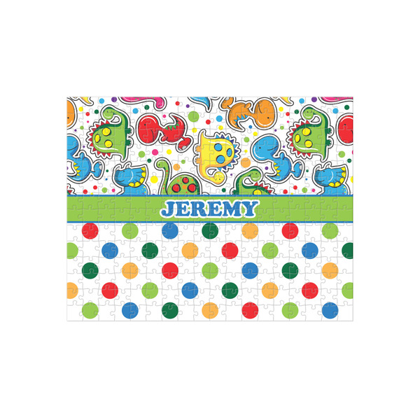 Custom Dinosaur Print & Dots 252 pc Jigsaw Puzzle (Personalized)