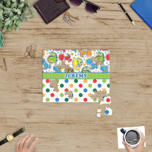 Dinosaur Print & Dots Jigsaw Puzzle 252 Piece - In Context