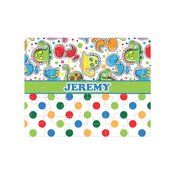 Custom Dinosaur Print & Dots Jigsaw Puzzles (Personalized)