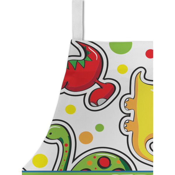 Dinosaur Print & Dots Kid's Aprons - Detail