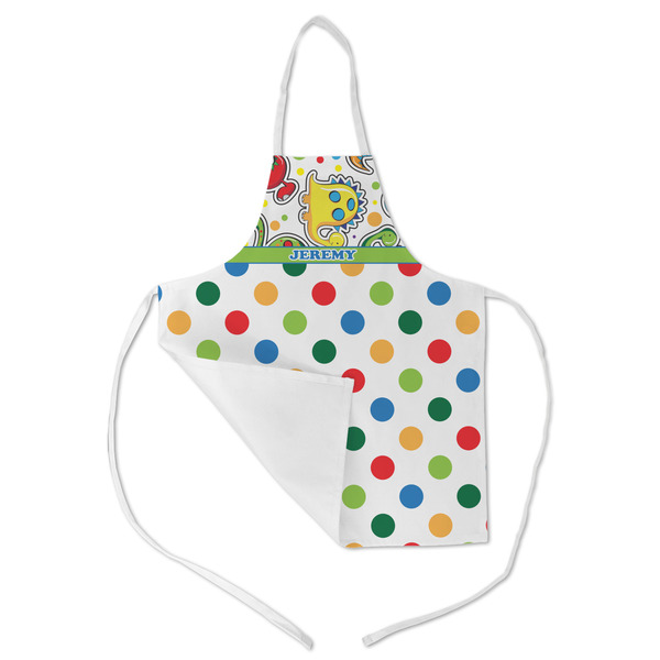 Dinosaur Print & Dots Kid's Aprons - Medium - Main (med/lrg)