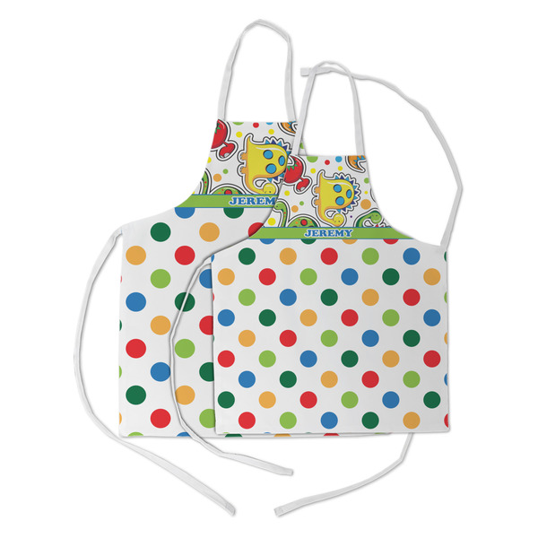 Dinosaur Print & Dots Kid's Aprons - Parent - Main
