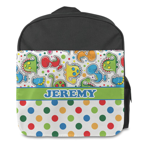 Dinosaur Print & Dots Kids Backpack - Front
