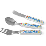 Dinosaur Print & Dots Kid's Flatware (Personalized)