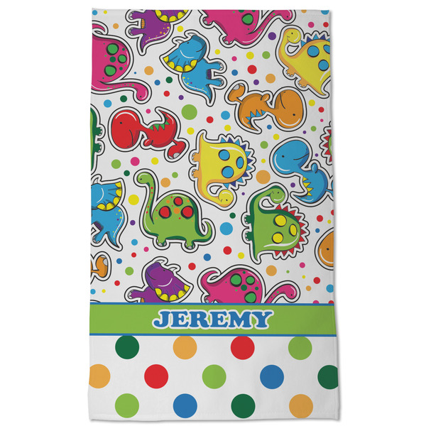 Dinosaur Print & Dots Kitchen Towel - Poly Cotton - Full Front