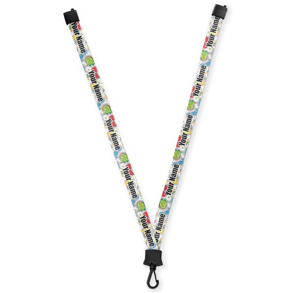 Custom Dinosaur Print & Dots Lanyard (Personalized)