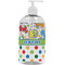 Dinosaur Print & Dots Plastic Soap / Lotion Dispenser (16 oz - Large - White) (Personalized)