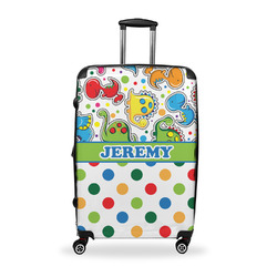 Dinosaur Print & Dots Suitcase - 28" Large - Checked w/ Name or Text