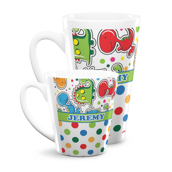 Dinosaur Print & Dots Latte Mugs Main