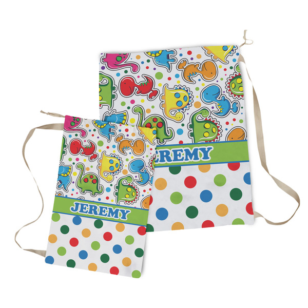 Dinosaur Print & Dots Laundry Bag - Both Bags