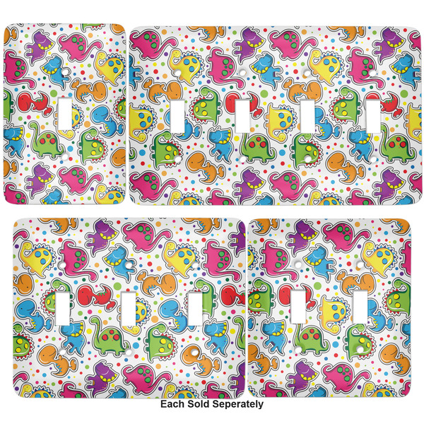 Dinosaur Print & Dots Light Switch Covers all sizes
