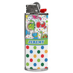 Dinosaur Print & Dots Case for BIC Lighters (Personalized)