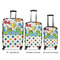 Dinosaur Print & Dots Luggage Bags all sizes - With Handle