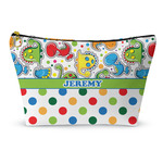 Dinosaur Print & Dots Makeup Bag (Personalized)
