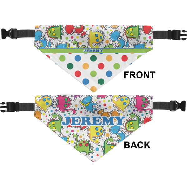 Dinosaur Print & Dots Medium Dog Bandana Approval