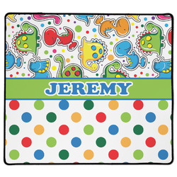 Dinosaur Print & Dots XL Gaming Mouse Pad - 18" x 16" (Personalized)