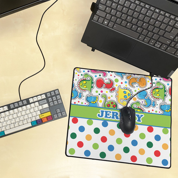 Dinosaur Print & Dots Medium Gaming Mats - LIFESTYLE