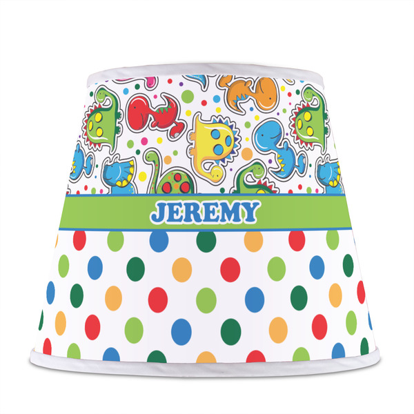 Dinosaur Print & Dots Poly Film Empire Lampshade - Front View