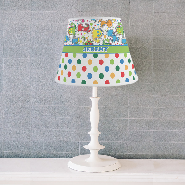 Dinosaur Print & Dots Poly Film Empire Lampshade - Lifestyle