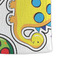 Dinosaur Print & Dots Microfiber Dish Towel - DETAIL