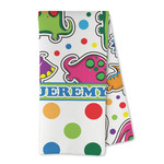 Dinosaur Print & Dots Kitchen Towel - Microfiber (Personalized)