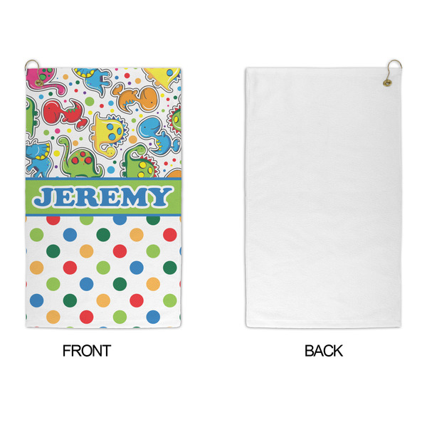 Dinosaur Print & Dots Microfiber Golf Towels - APPROVAL
