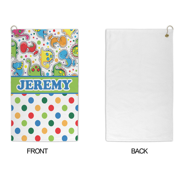 Dinosaur Print & Dots Microfiber Golf Towels - APPROVAL