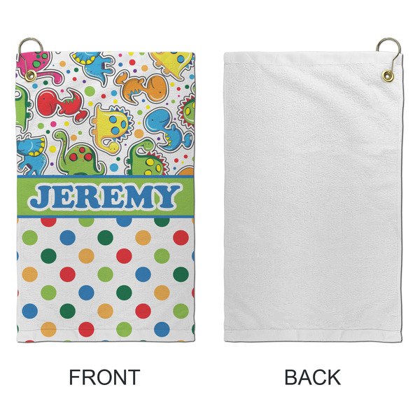Dinosaur Print & Dots Microfiber Golf Towels - Small - APPROVAL