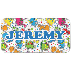 Dinosaur Print & Dots Mini/Bicycle License Plate (2 Holes) (Personalized)