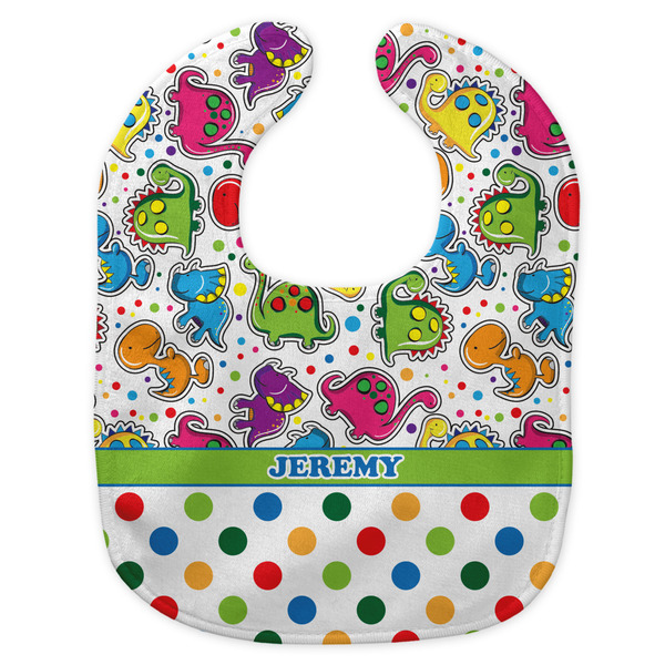 Dinosaur Print & Dots New Bib Flat Approval