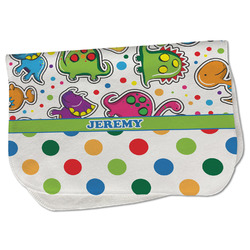 Dinosaur Print & Dots Burp Cloth - Fleece w/ Name or Text