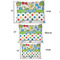 Dinosaur Print & Dots Outdoor Dog Beds - SIZE CHART