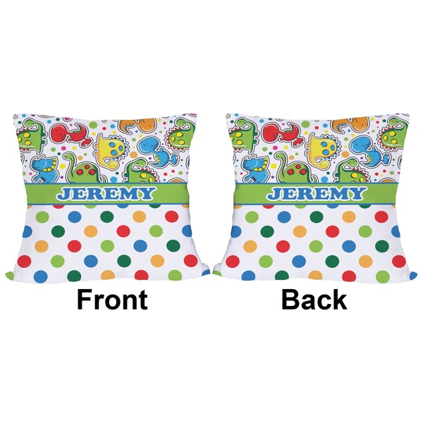 Dinosaur Print & Dots Outdoor Pillow - 20x20