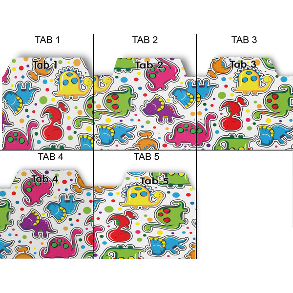 Dinosaur Print & Dots Page Dividers - Set of 5 - Approval