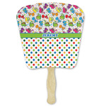 Dinosaur Print & Dots Paper Fan (Personalized)