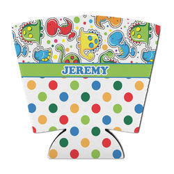 Dinosaur Print & Dots Party Cup Sleeve - with Bottom (Personalized)