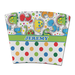 Dinosaur Print & Dots Party Cup Sleeve - without bottom (Personalized)