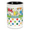 Dinosaur Print & Dots Ceramic Pencil Holders - Black