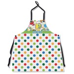 Dinosaur Print & Dots Apron Without Pockets w/ Name or Text