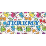 Dinosaur Print & Dots Front License Plate (Personalized)