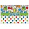 Dinosaur Print & Dots Personalized Placemat (Back)