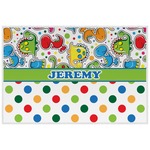 Dinosaur Print & Dots Laminated Placemat w/ Name or Text