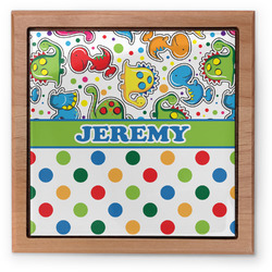 Dinosaur Print & Dots Pet Urn w/ Name or Text