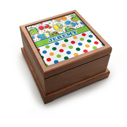 Dinosaur Print & Dots Pet Urn w/ Name or Text