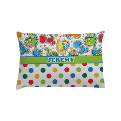 Dinosaur Print & Dots Pillow Case - Standard (Personalized)