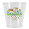 Dinosaur Print & Dots Plastic Shot Glass (Personalized)